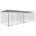 Basic spijlen 8cm hondenkennel dubbel 3 X 2m compleet met dak