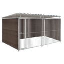 WPC Composiet houtlook hondenkennel 4 X 2m compleet met dak