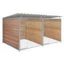 Douglas hout hondenkennel dubbel 2 X 2m compleet met dak