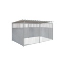 2/3 damwand hondenkennel 4 X 2m compleet met dak