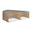 Douglas hout hondenkennel dubbel 3 X 2m compleet met dak
