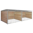 Douglas hout hondenkennel dubbel 3 X 2m compleet met dak