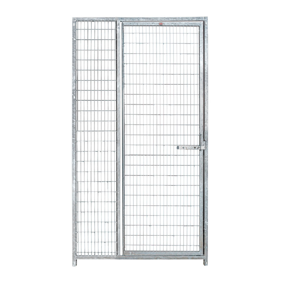Gaaspaneel 100cm * 184cm draad 2,5 x 7cm met deur kennelpaneel gaas