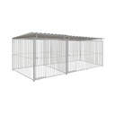 budget spijlen 8cm hondenkennel dubbel 2 X 2m &amp; 2 X 3m compleet met dak