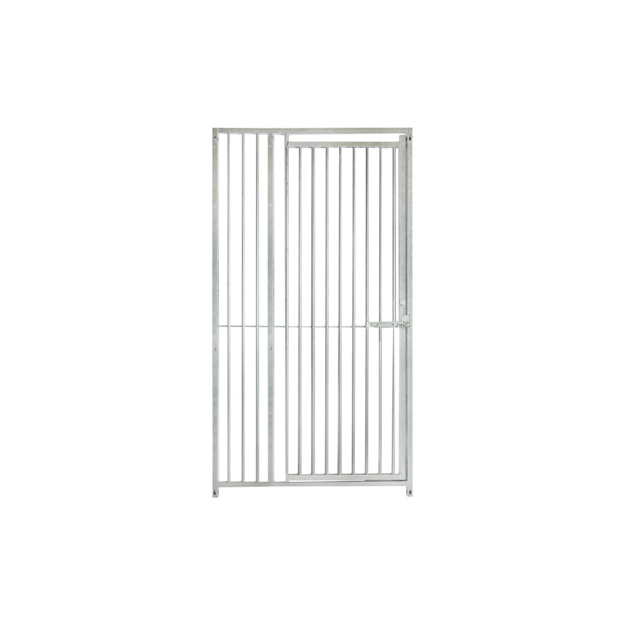 Kennelpaneel 1m met deur rechts - spijlen 5cm