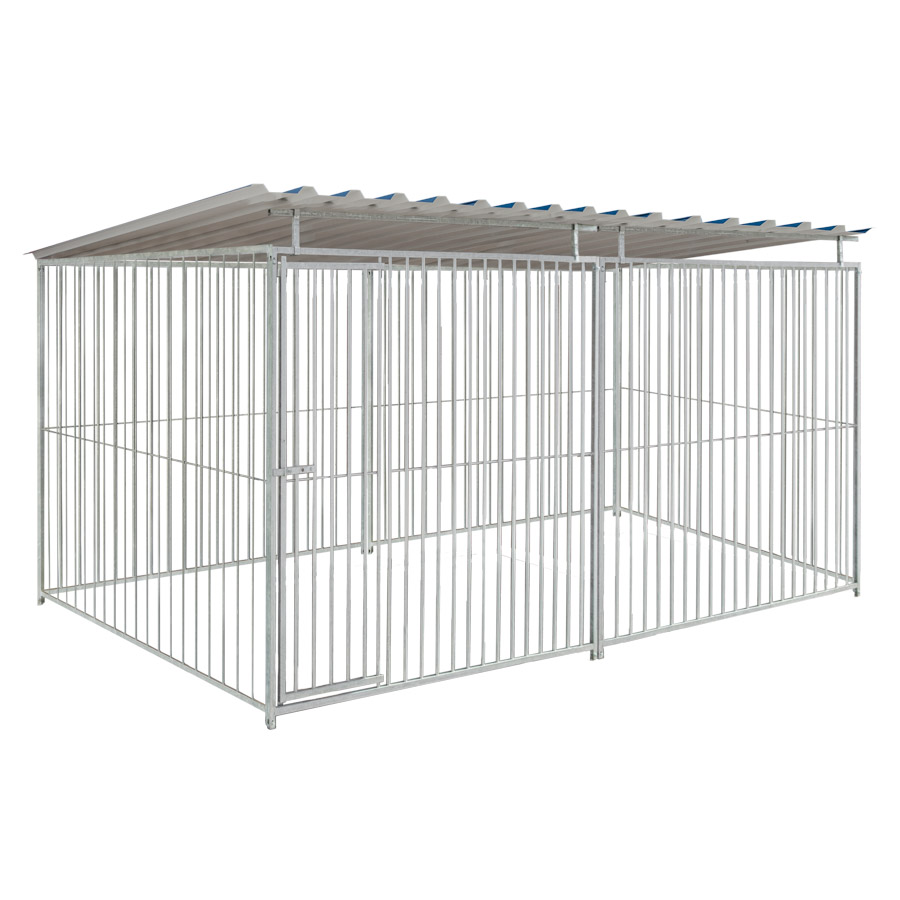 Basic spijlen 8cm hondenkennel 4 X 2m compleet met dak