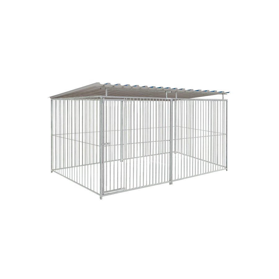 Basic spijlen 8cm hondenkennel 4 X 2m compleet met dak