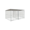 Basic spijlen 8cm hondenkennel dubbel 2 X 2m compleet met dak