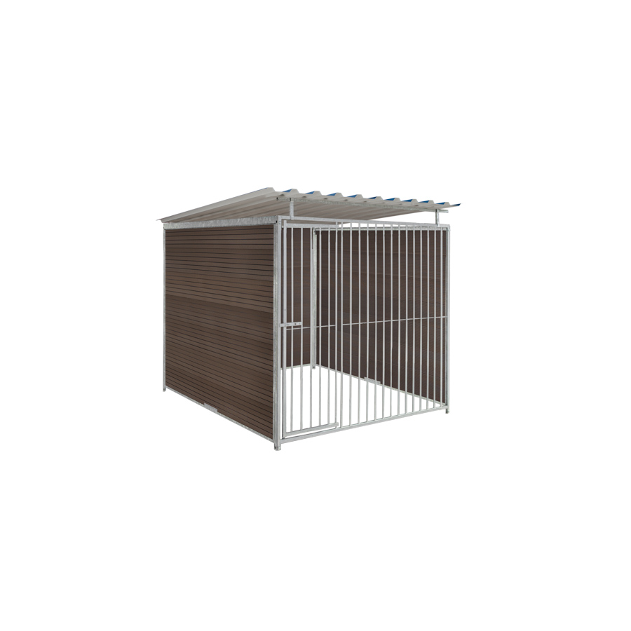 WPC Composiet houtlook hondenkennel 2 X 2m compleet met dak