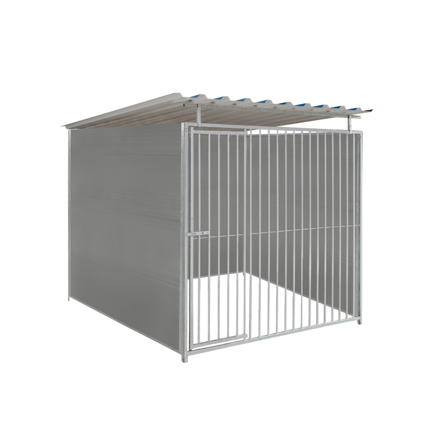 Kunststof hondenkennel 2 X 2m compleet met dak