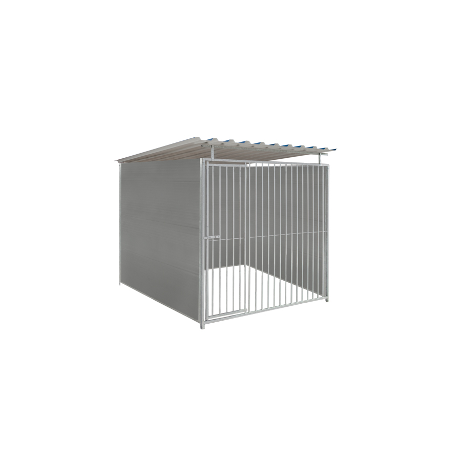 Kunststof hondenkennel 2 X 2m compleet met dak