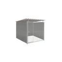 Kunststof hondenkennel 2 X 2m compleet met dak
