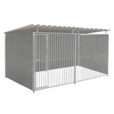 Kunststof hondenkennel 4 X 2m compleet met dak