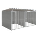 Kunststof hondenkennel dubbel 2 X 2m compleet met dak