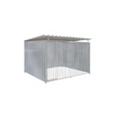 Geheel dicht damwand hondenkennel 3 X 2m compleet met dak