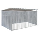 Geheel dicht damwand hondenkennel 4 X 2m compleet met dak