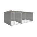 Kunststof hondenkennel dubbel 2 X 2m & 2 x 3m compleet met dak