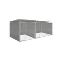 Kunststof hondenkennel dubbel 2 X 2m & 3 X 2m compleet met dak
