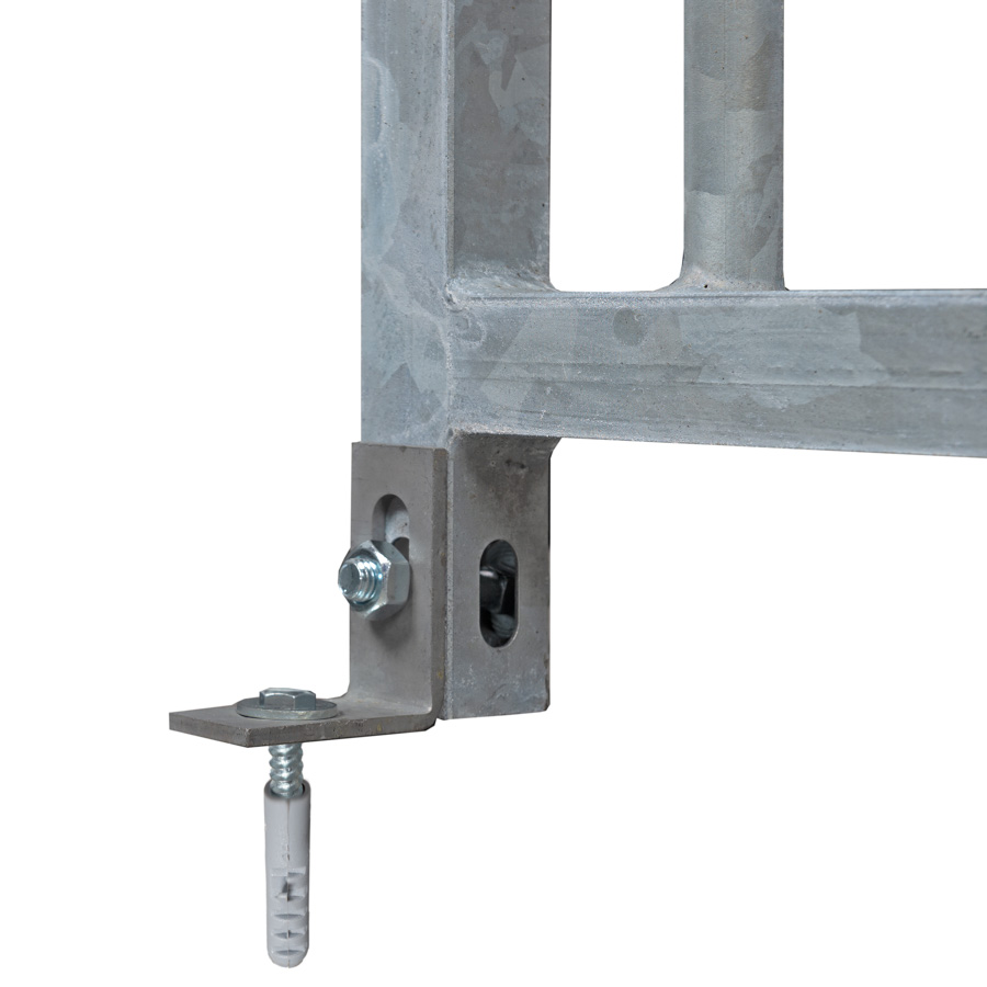 Hoekijzer + verankering (vloerbevestiging)