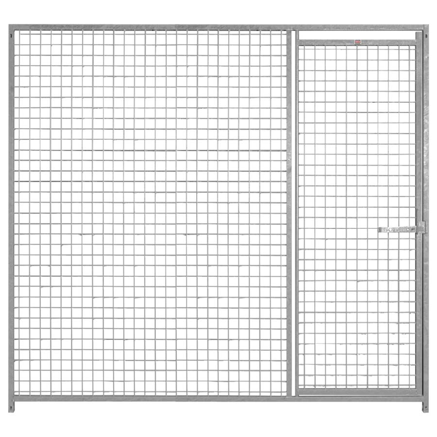 Kennelpaneel 2m met deur rechts - gaas 5x5cm