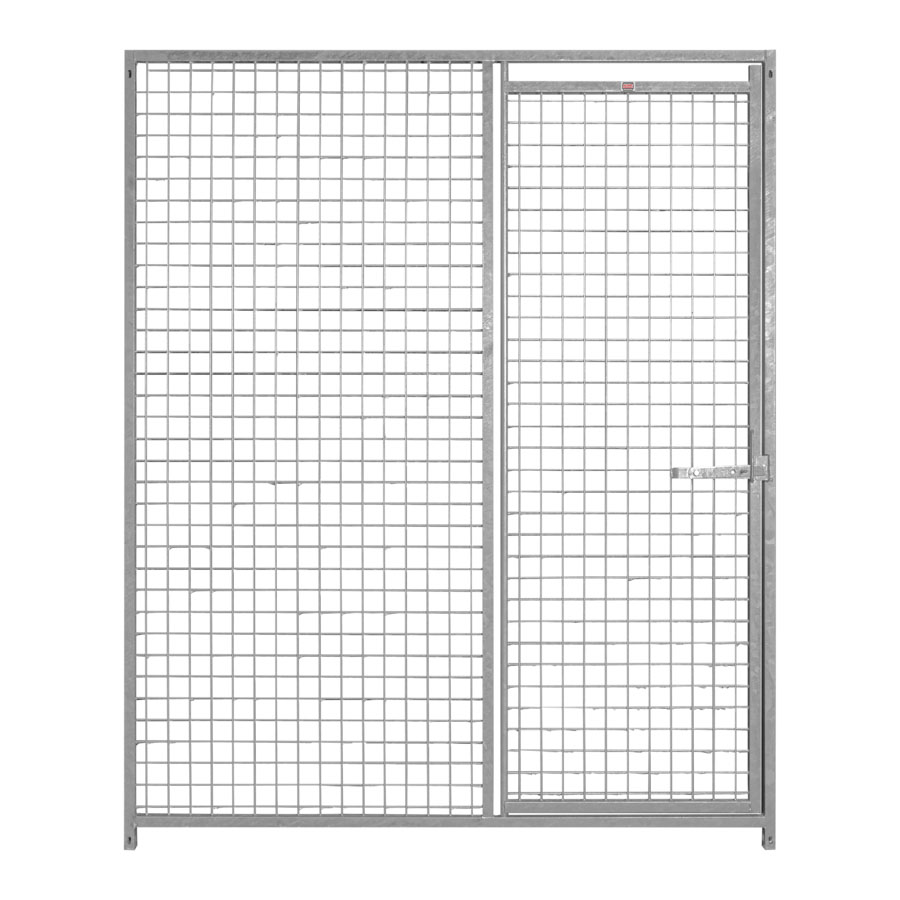 Gaaspaneel 150cm * 184cm draad 5x5cm met deur rechts kennelpaneel gaas