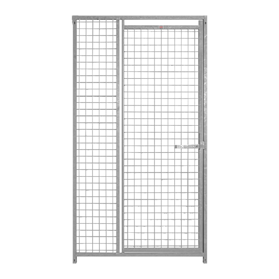 Kennelpaneel 1m met deur rechts - gaas 5x5cm