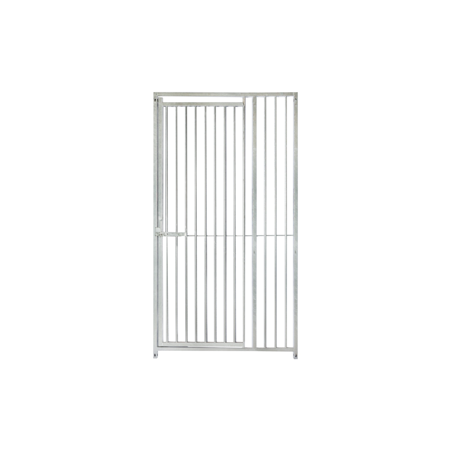 Kennelpaneel 1m met deur links - spijlen 5cm