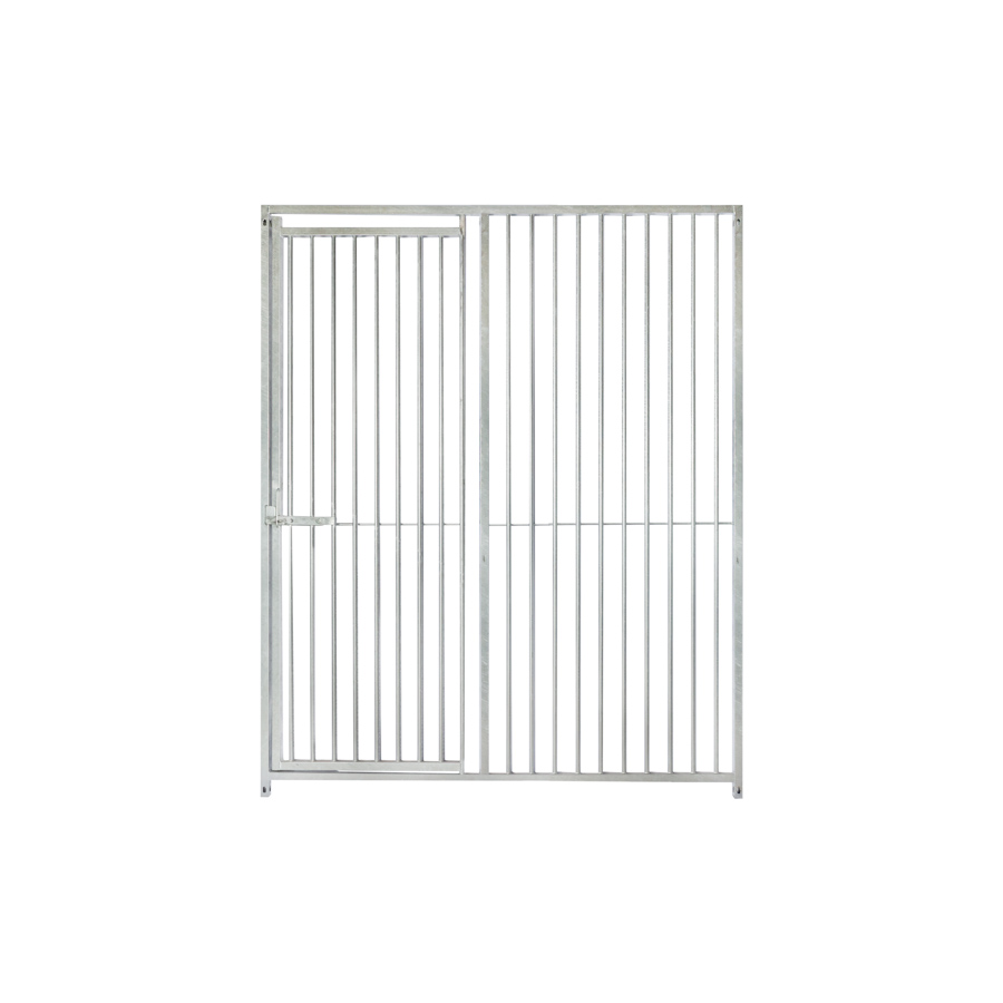 Kennelpaneel 1,5m met deur links - spijlen 5cm