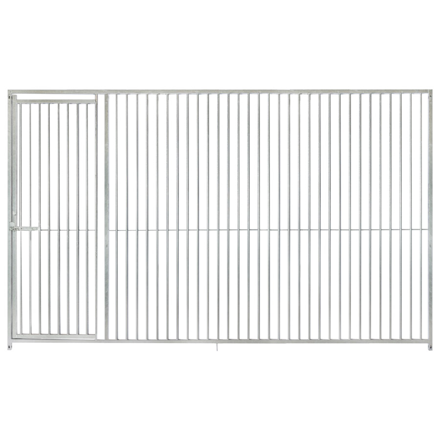 Kennelpaneel 3m met deur links - spijlen 5cm