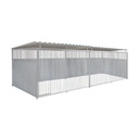 2/3 damwand hondenkennel 6 X 2m compleet met dak