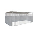 2/3 damwand hondenkennel 5 X 2m compleet met dak