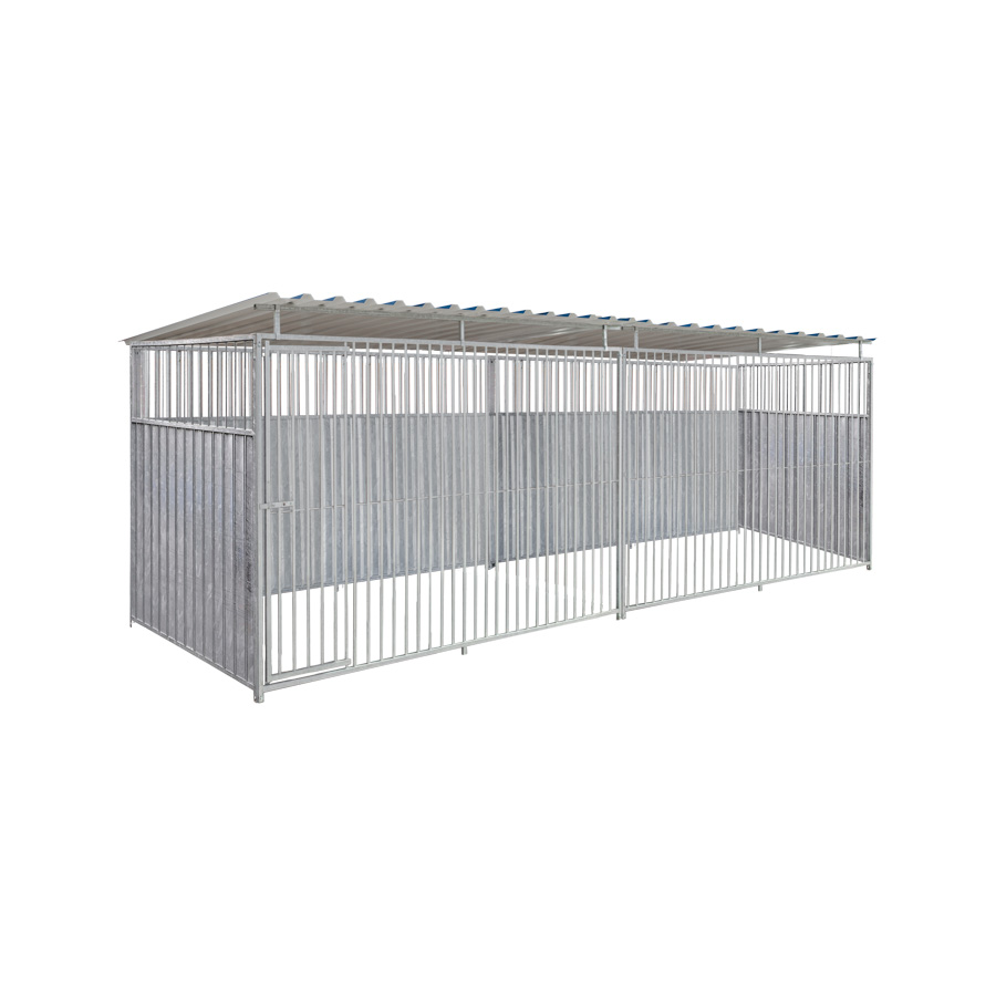 2/3 damwand hondenkennel 6 X 1,5m compleet met dak