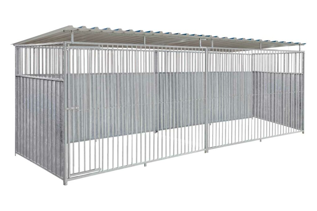 2/3 damwand hondenkennel 6 X 1,5m compleet met dak