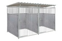2/3 damwand hondenkennel dubbel 1,5 X 1,5m compleet met dak