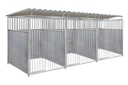 2/3 damwand hondenkennel driedubbel 1,5 X 1,5m compleet met dak