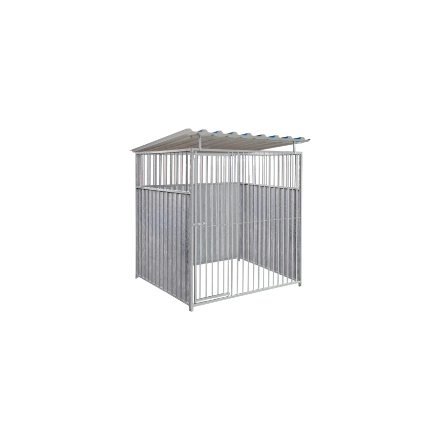2/3 damwand hondenkennel 2 X 1,5m compleet met dak