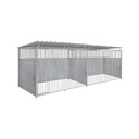 2/3 damwand hondenkennel dubbel 3 X 1,5m compleet met dak