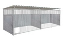 2/3 damwand hondenkennel dubbel 3 X 1,5m compleet met dak
