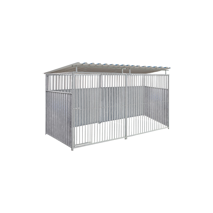 2/3 damwand hondenkennel 4 X 1,5m compleet met dak