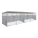 2/3 damwand hondenkennel dubbel 4 X 1,5m compleet met dak