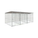 Basic spijlen 8cm hondenkennel driedubbel 1,5 X 2m compleet met dak