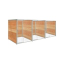 Douglas hout hondenkennel driedubbel 1,5 X 1,5m zonder dak