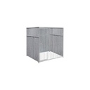 Geheel dicht damwand hondenkennel 2 X 1,5m zonder dak