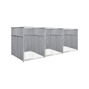 Geheel dicht damwand hondenkennel driedubbel 1,5 X 1,5m zonder dak