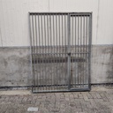 1,5m deur rechts spijlen 5cm, gebruikt merk Corton