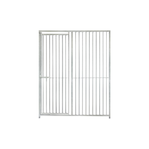 Kennelpaneel 150cm * 184cm met deur LINKS - spijlen 5cm