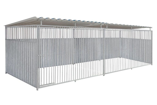 2/3 damwand hondenkennel 6 X 2m compleet met dak