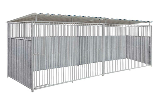 2/3 damwand hondenkennel 6 X 1,5m compleet met dak
