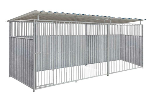 2/3 damwand hondenkennel 5 X 1,5m compleet met dak